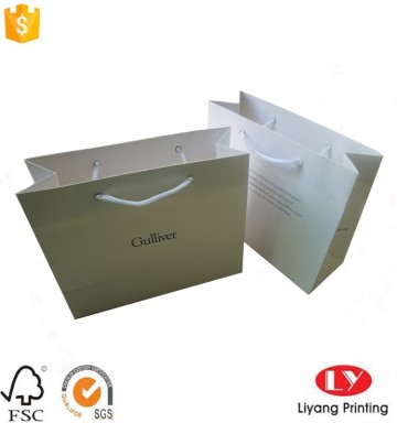 Luxury White Paper Shopping Bag With Handle