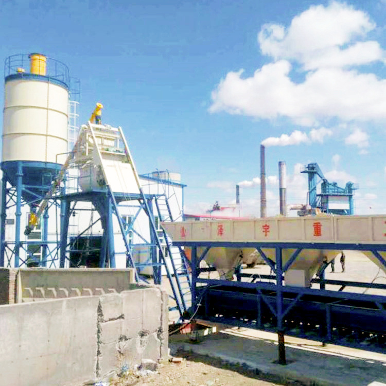 Fully automatic commercial 25m3h concrete mixing plant