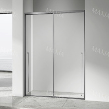 Blue glass sliding shower screen