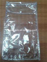 Fashion sewing bedding sheet snap button clear pvc bag