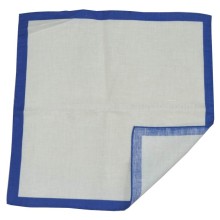 100% linen white color printing hanky