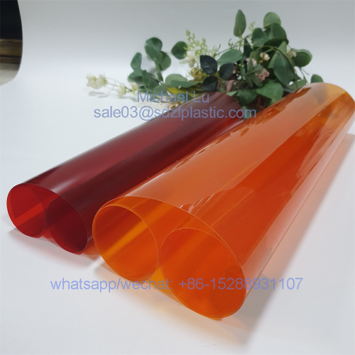 400 ไมครอนสีส้ม Maroon PVC Film Pharma เกรด