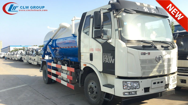 العلامة التجارية الجديدة FAW J6 10000 لتر شاحنة شفط الحمأة