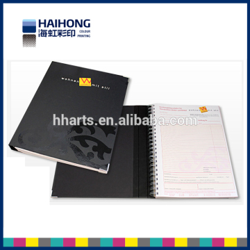 commercial hard cover sprial binding notebook printing