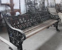 cast iron outdoor bench seat chair