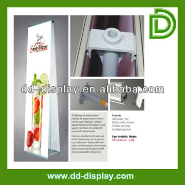 Portable double side L banner display