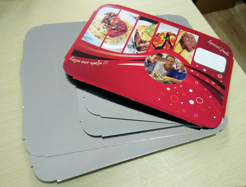 aluminum foil paperboard lid