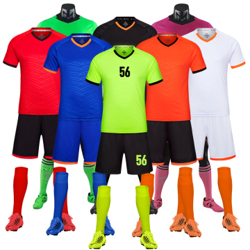 Camisas de futebol personalizadas com decote em v para homens crianças