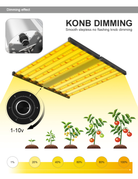 PHLIZON 640W Foldable LED Grow Light Bars