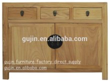 antique reproduction natural raw sideboard buffet cabinet