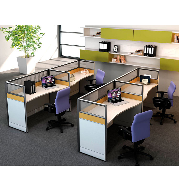 Combination Office Work Stations with High Partition