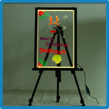 Factory price board 90 flashing modes light menu board transparent tempered glass panel advertisment