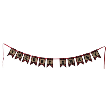 Scottish style Christmas burlap bunting