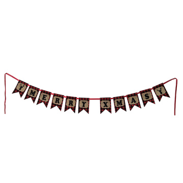 Scottish style Christmas burlap bunting