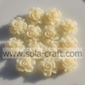 Factory Wholesale 15MM Solid Color Resin Flower Beads