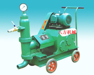 Single cylinder piston grouting pump