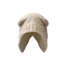 Fashion Bear Ear Knit Hat for Autumn and Winter Ear Protection