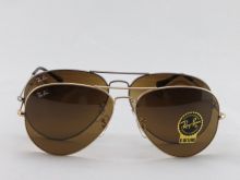 Unisex Crystal Brown Gradient Ray Ban Aviator Shield Sunglasses For Long Face Rb3026 62#