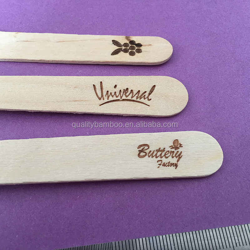 Wooden cutlery with logo