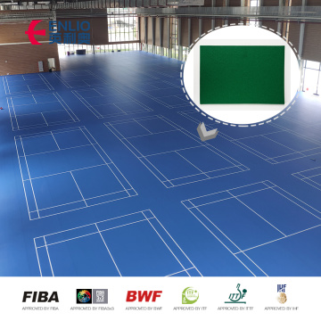 Tapis de terrain de badminton professionnel en pvc BWF 5.0mm pour sol sportif 2021