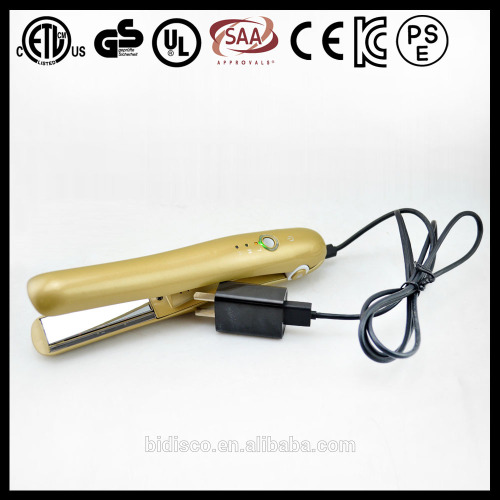 DC MCH heater ceramic titanium coating electric cordless rechargeable hair straightener