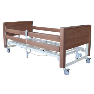 Community lage profilering bed met houten zijrails