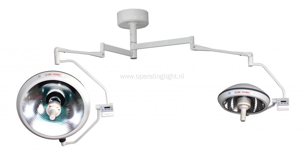 Halogen source double arm lamp