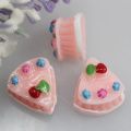 Christmas party gifts 14*12*8MM resin pink flatback cake bracelet charm