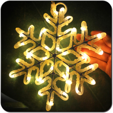 Led window hanging snowflake lights