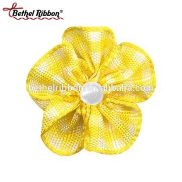 Hot sale for garments factory custom ribbon bow with elastic loop