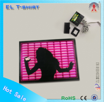 Flashing equalizer design tshirt el animated panel t-shirt