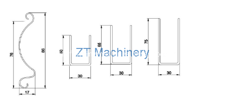 roller shutter door drawing profile