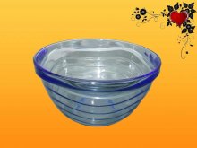 Home Kitchen Blue Transparent Storage Vegetable, Candy Glass Bowl / Bowls