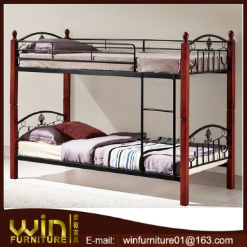 wood legs double decker bed price with strong cartons