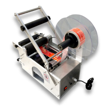 Round Bottle Label Applicator Machine - Semi-Automatic Labeling Solution