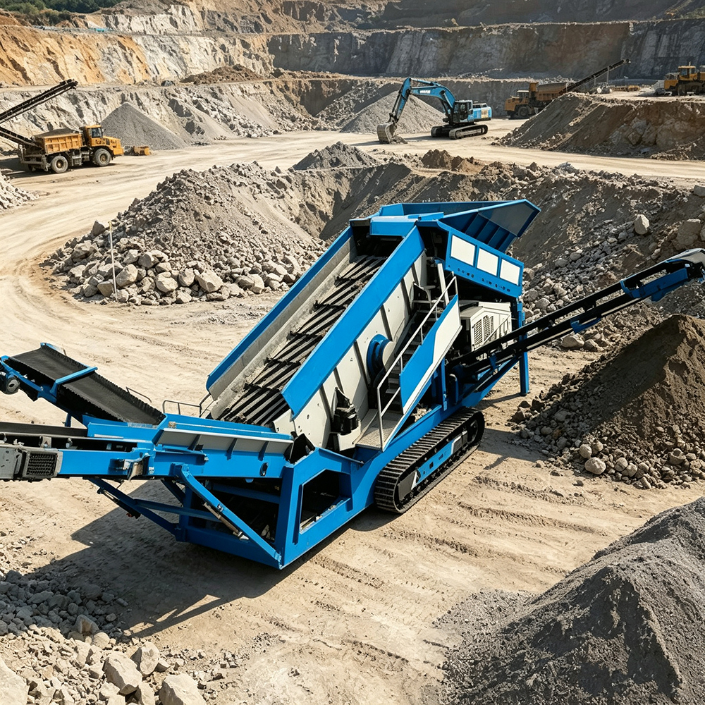 Shaashada gariir raagta warshad Mobile Durable Vibrating Screen Mobile Plant