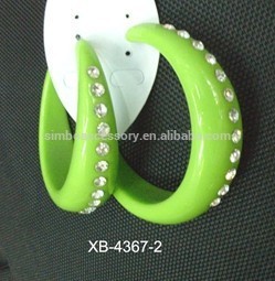2015 new resin hoop earring with rhinestones,acrylic earring,lucite earring,plastic earring,diamond earring jewelry