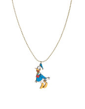 Donald Duck pendant necklace with long gold chain
