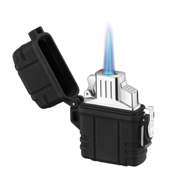 Wholesale Windproof Adjustable Butane Gas Lighter with Blue Flame