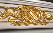 2018 home decor luxury marble and gilded brass fireplace