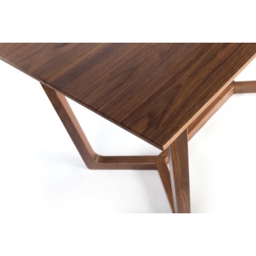 Solid Walnut Wood Restaurant Dining Tables PU Lacquer