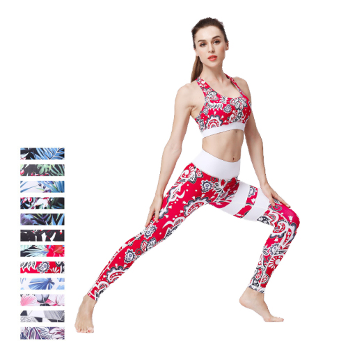 3D Print Sports Yoga Seamless Fashion Leggings Set