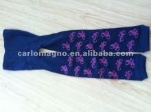 Dark blue special design with hot pink silver kids' leggings