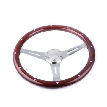 Universal 15" Grant Classic Nostalgia Style Wood Grain Steering Wheel