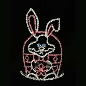 Holiday Pageant Crowns For Rabbit Easter Rhinestone Tiara
