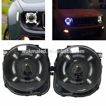 For 2015-2017 Jeep Renegade HID LED Headlight with DRL AND Bi-xenon Projector