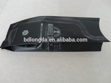 black color side gusset seal package bag for coffee package