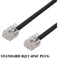 RJ11 Plug Flat 4 Core Telephone Cable