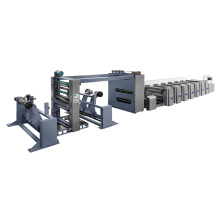 Roll to roll paper flexographic printing machine