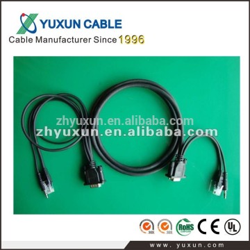 China Suppliers Soft PVC VGA Cable +Audio Cable+ Cate Lan Cable